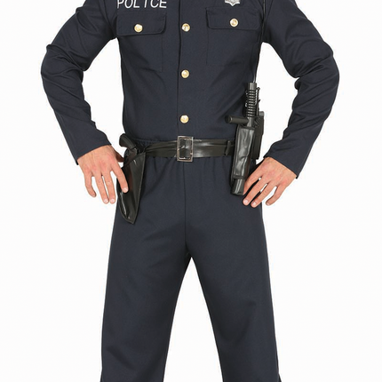 Costume de policier homme bleu