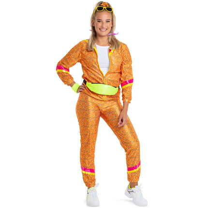 Tracksuit 80s Ladies Orange