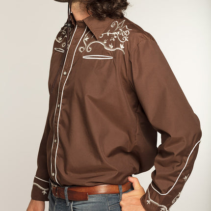 Chemise de cow-boy Hommes Marron