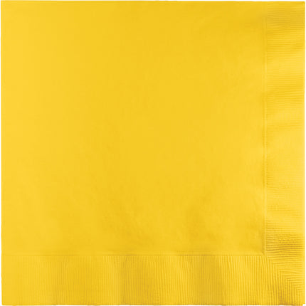 Serviettes de table jaunes 3 couches 33cm 50pcs