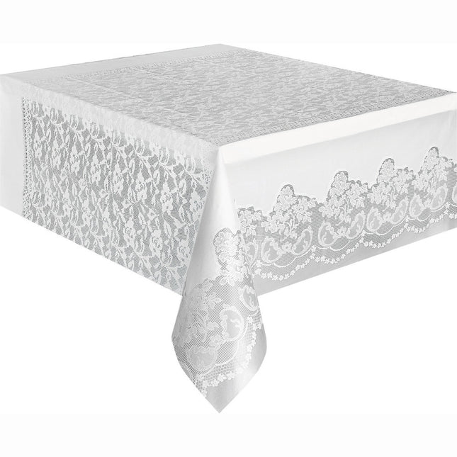 Nappe blanche en dentelle 2.74m