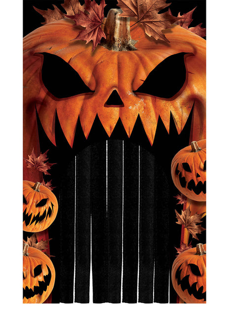 Rideau de porte Halloween Citrouille 2.45m