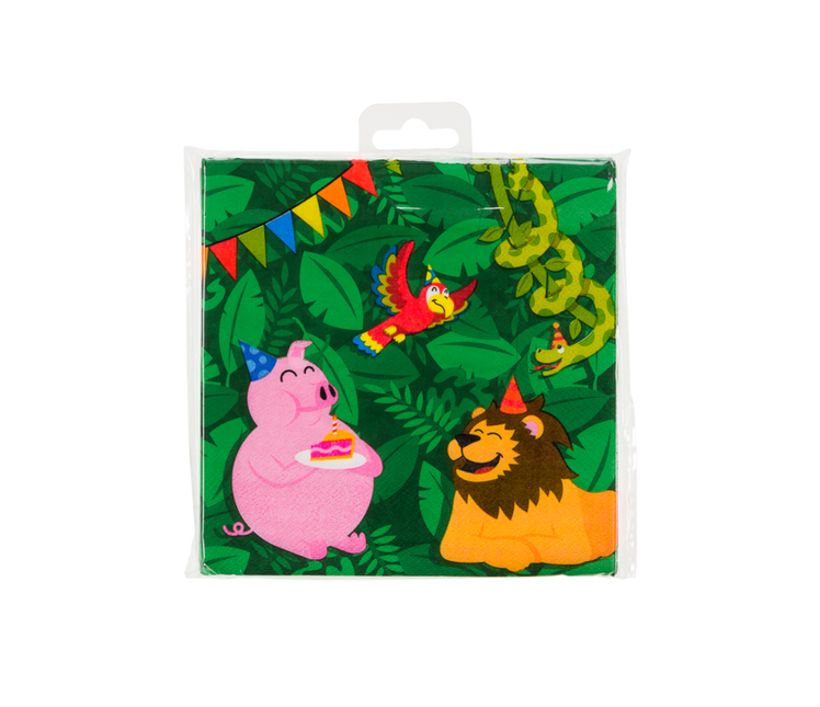 Serviettes de table Jungle 33cm 16pcs