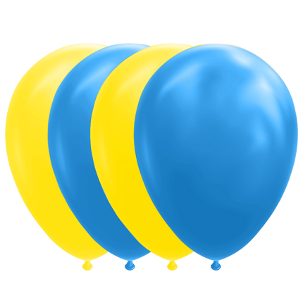 Ballons bleus jaunes 30cm 10pcs