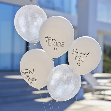 Ballons de mariage Team Bride 30cm 5pcs