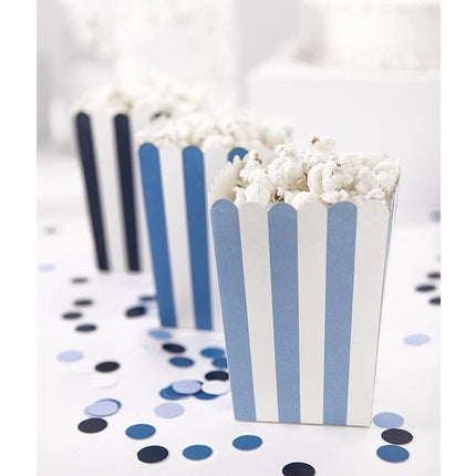 Bols à pop-corn Mélange bleu 12.5cm 6pcs