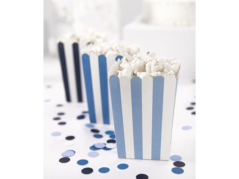 Bols à pop-corn Mélange bleu 12.5cm 6pcs