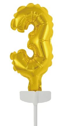 Décor de gâteau doré 3 ans Ballon de baudruche 12.5cm