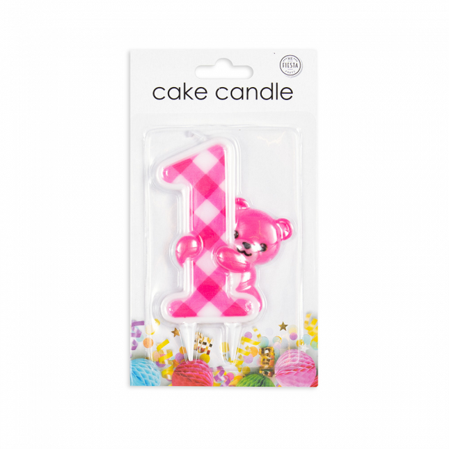 Bougie 1er anniversaire Fille 9,7cm