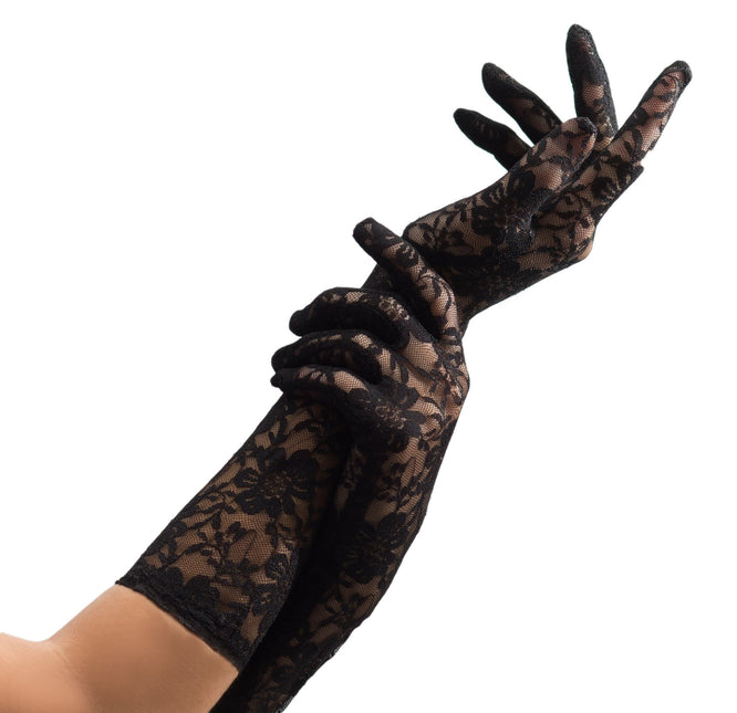 Gants en dentelle longs 38cm