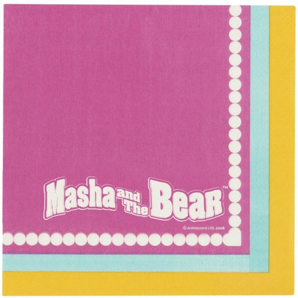 Serviettes de table Masha et l'ours 33cm 16pcs