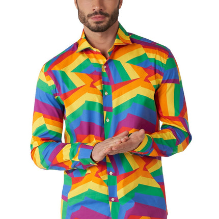 Chemise ZIG Zag Rainbow Hommes OppoSuits