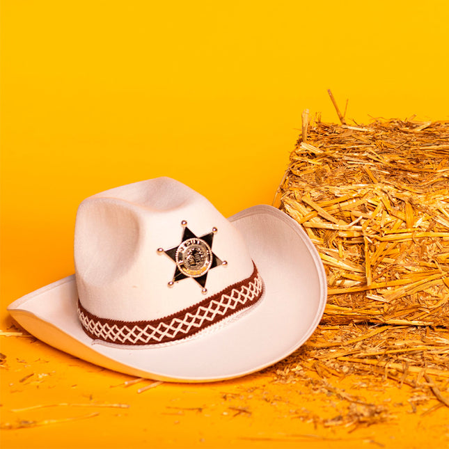 Chapeau de cow-boy blanc enfant