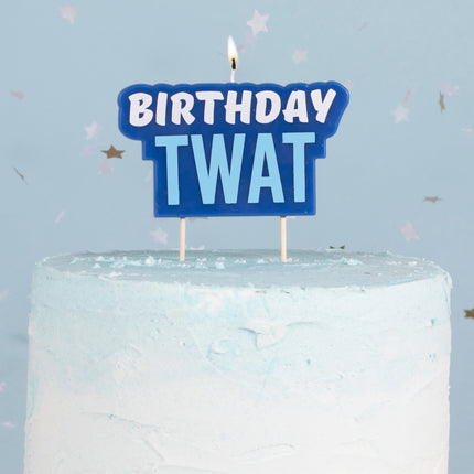 Bougie bleue Birthday Twat 5.8cm