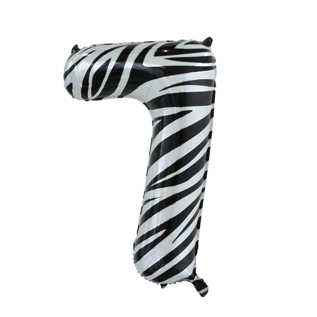 Ballon de baudruche Figure 7 Zebra XL 86cm vide