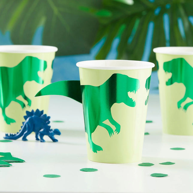 Gobelets dinosaures 8pcs