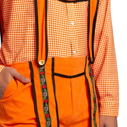 Lederhosen orange Hommes Johann Lang