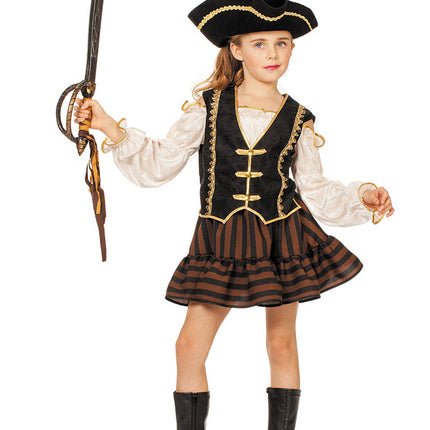 Robe pirate fille brune