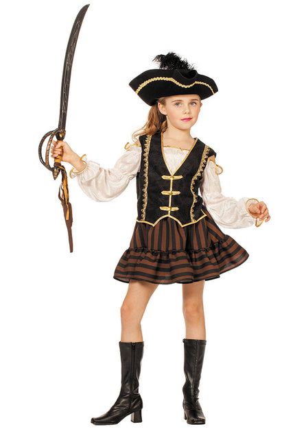 Robe pirate fille brune