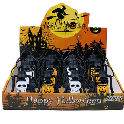 Décoration de table Halloween Orange noire Citrouille Lanterne 10cm