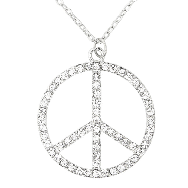 Collier Hippie 60S Argent Peace