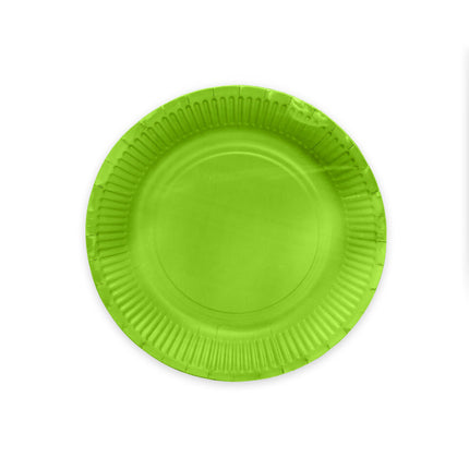 Assiettes en papier vert lime 23cm 16pcs