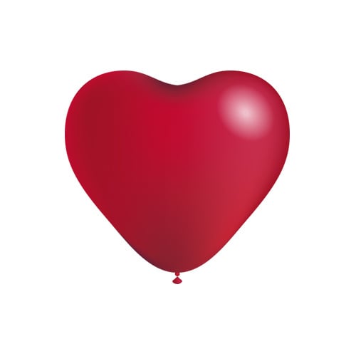 Ballons coeur rouge 25cm 6pcs
