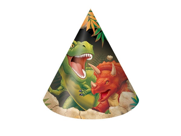 Chapeaux de fête Dino 8pcs