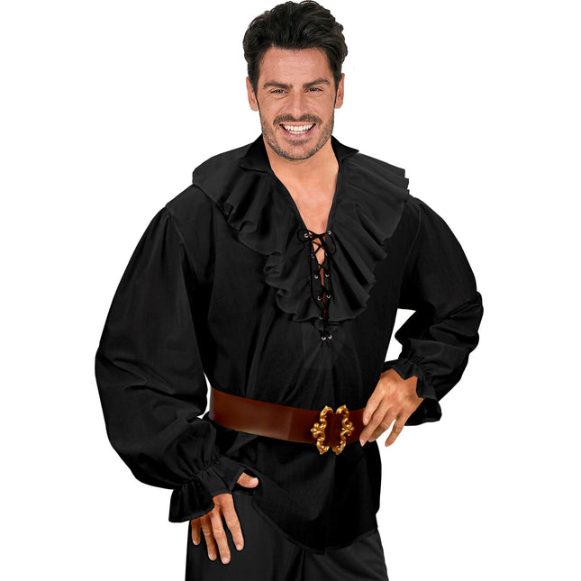 Blouse noire Hommes Pirates/Renaissance