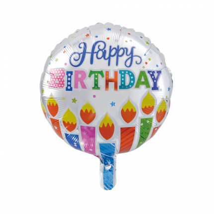 Ballon à l'hélium Happy Birthday Candles Party 45cm vide