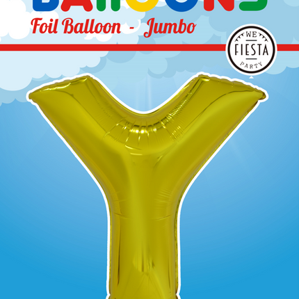 Ballon de baudruche Lettre Y Or XL 102cm vide