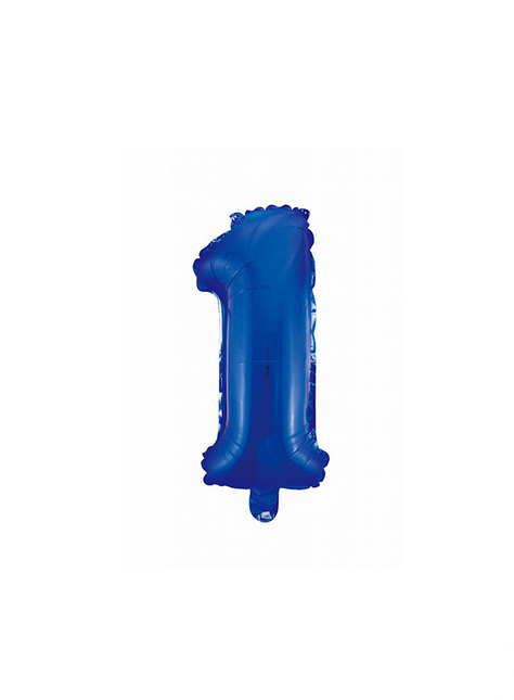 Ballon de baudruche Figure 1 Bleu 41cm avec paille