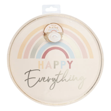 Assiettes arc-en-ciel Happy Everything 25cm 8pcs