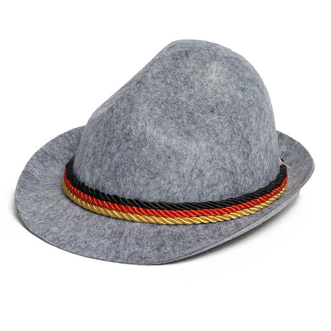 Chapeau Oktoberfest Tiroler Allemagne Gris