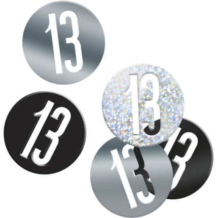 Confetti de table 13 ans Noir 14gr