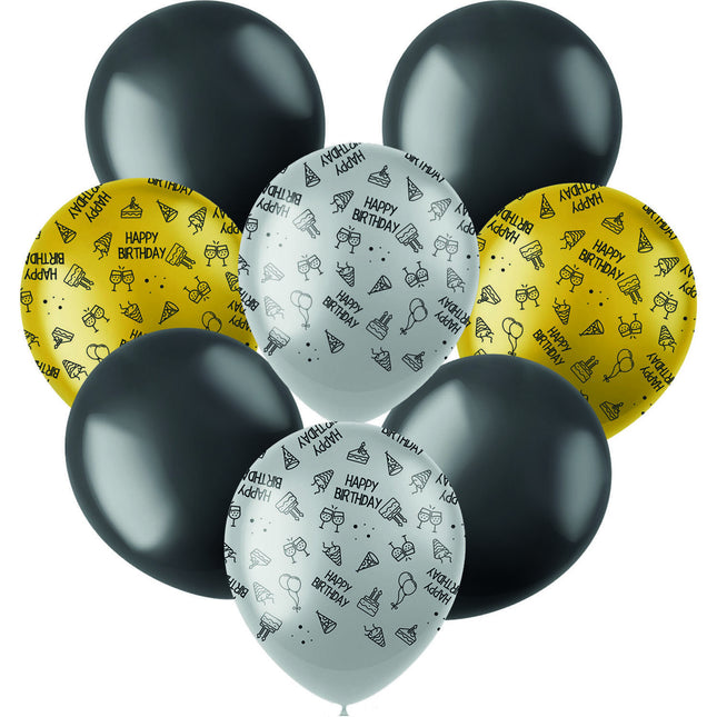 Ballons d'anniversaire vides 30cm 8pcs