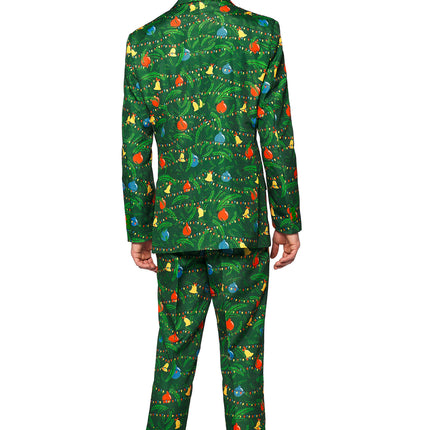 Costume vert de Noël avec des lumières