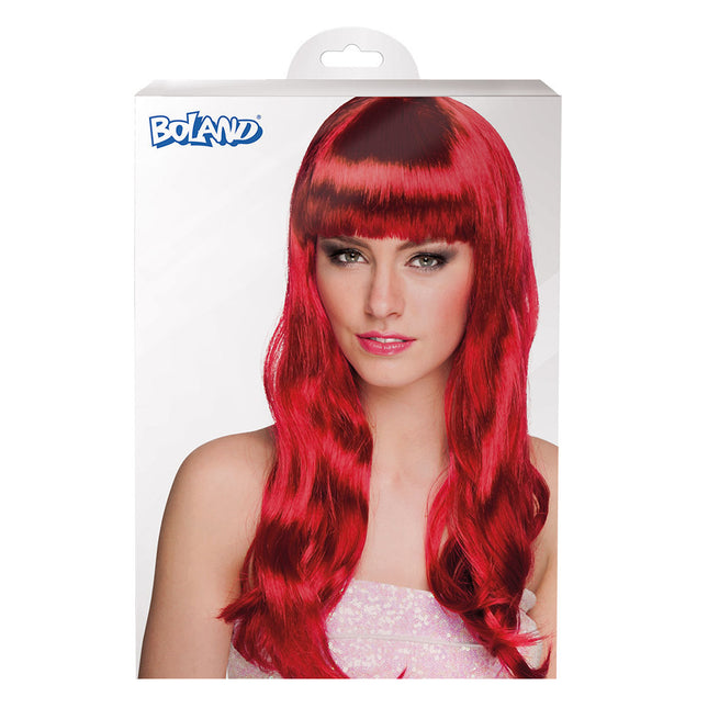 Perruque cheveux longs Ruby Red