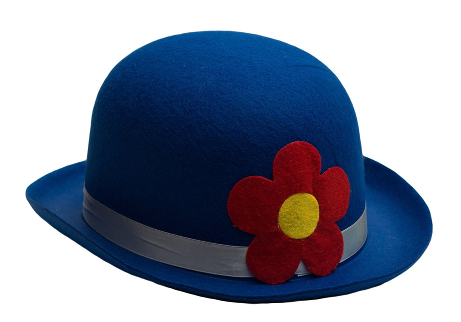 Chapeau melon Clown Bleu