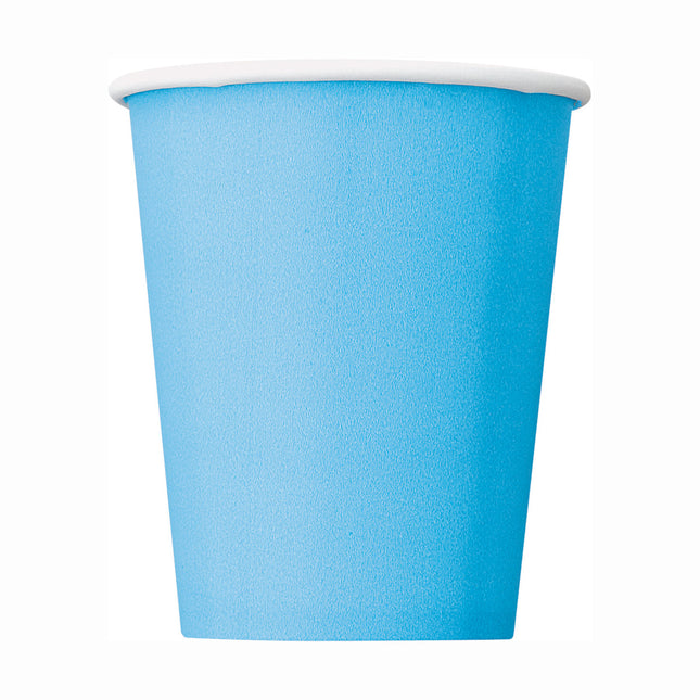 Gobelets bleu clair 266ml 8pcs