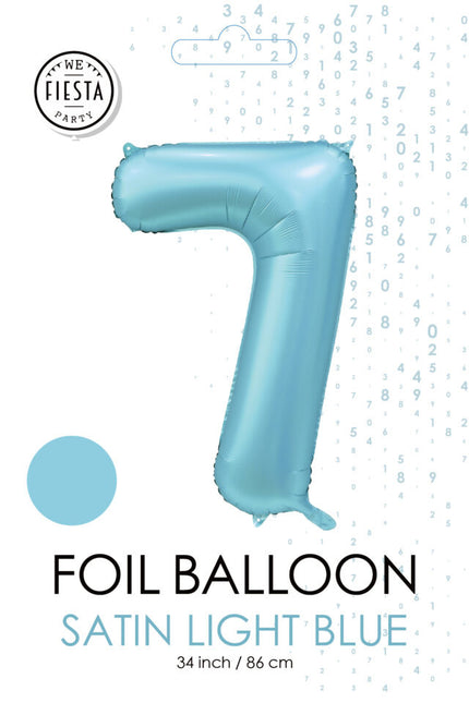 Ballon à figures bleu clair 7 ans Gloss 86cm