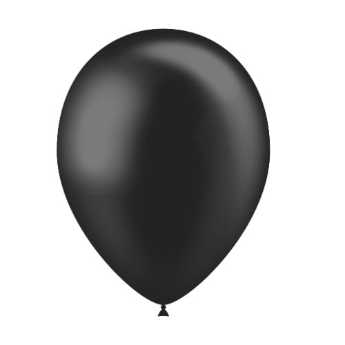 Ballons noirs métalliques 25cm 50pcs