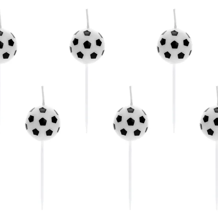 Bougie Football 2.5cm 6pcs