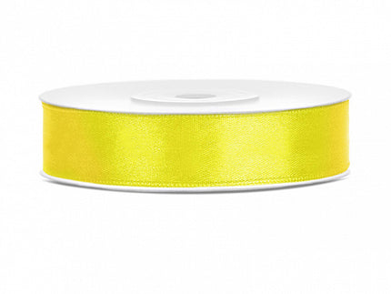 Ruban Satin Jaune 12mm 25m