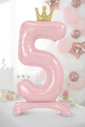 Ballon de baudruche Figure 5 Rose Clair Standard Vide 84cm