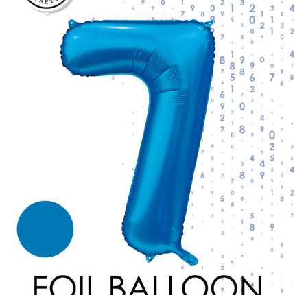 Ballon à figures bleu 7 ans Gloss 86cm