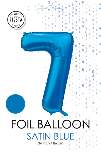 Ballon à figures bleu 7 ans Gloss 86cm