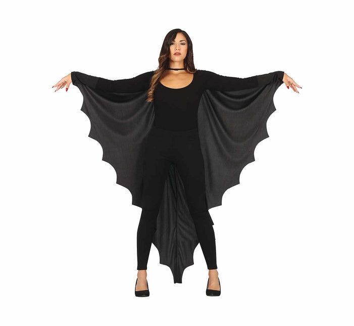 Cape d'Halloween noire Chauve-souris