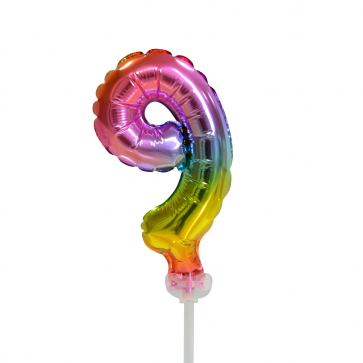 Ballon de baudruche Figure 9 Arc-en-ciel 13cm vide