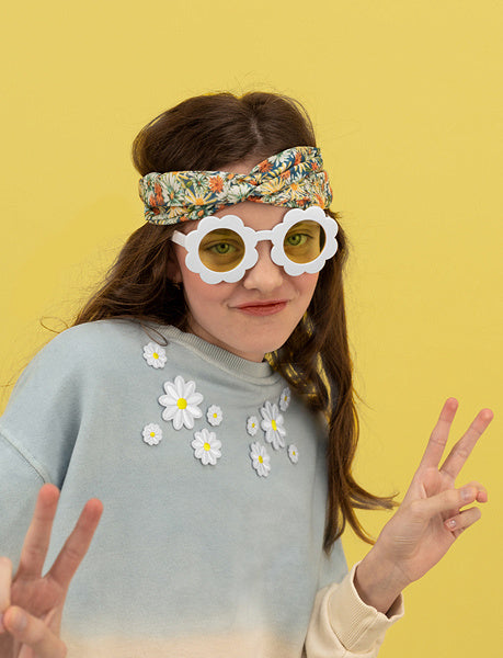 Lunettes de soleil en forme de fleur